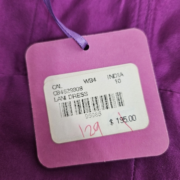 NWT Christiane Celle Calypso Iridescent Orange Tiered Midi Dress Size 10 K67‎ - Picture 10 of 12